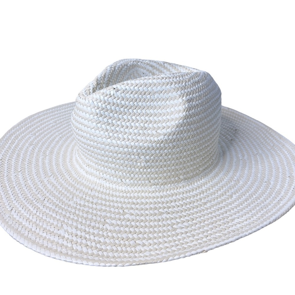 J. CREW Factory NWT Wide Brim Straw Woven Hat Size Small - Medium in Ivory